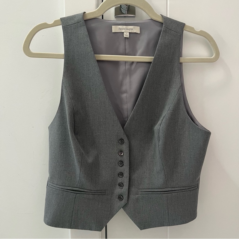 Favorite Daughter Favorite Vest in Frost Grey- Size S; Very Good Condition